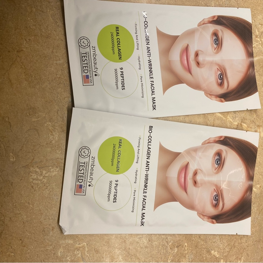 Bio-Collagen Anti-Wrinkle Facial Mask - White two only
